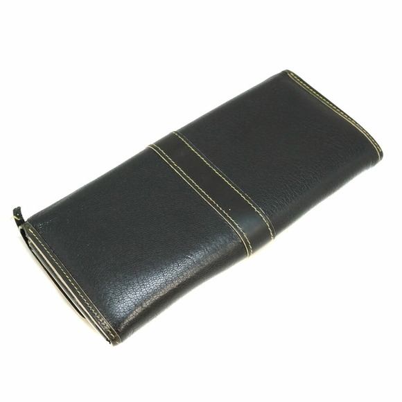 Louis Vuitton Leather Portefeuille Suhali Favori Black Wallet Yellow - Picture 1 of 15